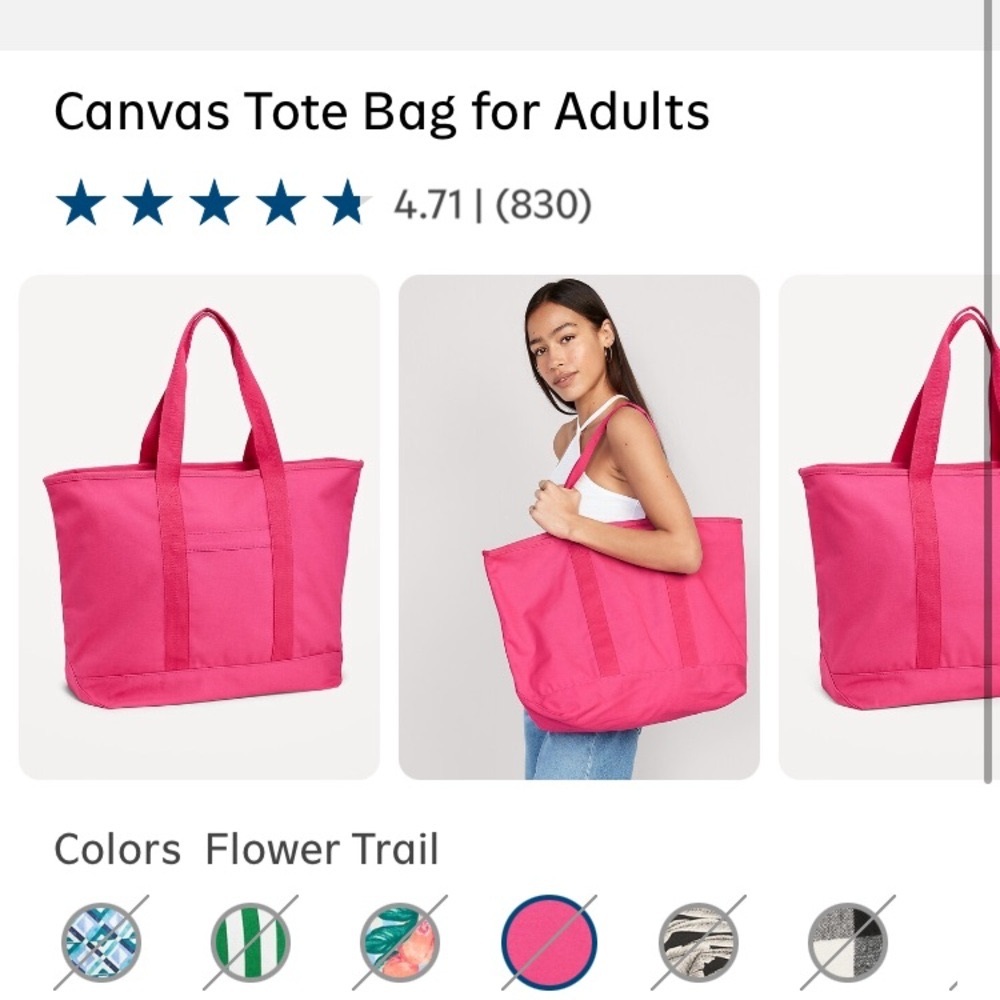 Old Navy Canvas Tote Bag for Adults